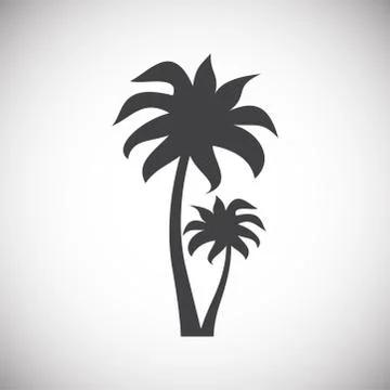 Palm tree icon on background for graphic and web design. Simple illustration Stock Illustration