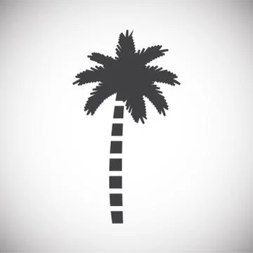 Palm tree icon on background for graphic and web design. Simple illustration Stock Illustration