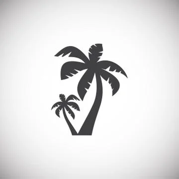 Palm tree icon on background for graphic and web design. Simple illustration 스톡 일러스트