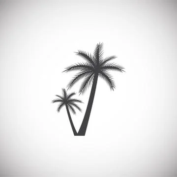 Palm tree icon on background for graphic and web design. Simple illustration 스톡 일러스트