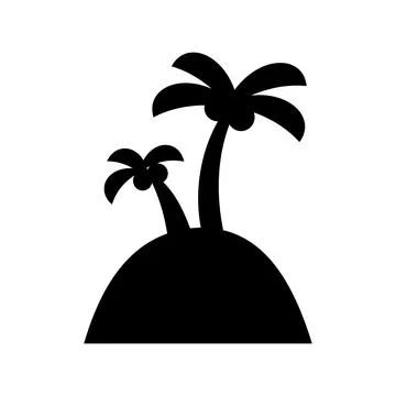 Palm tree icon. Beach summer vacation and tropical theme Stock Illustration