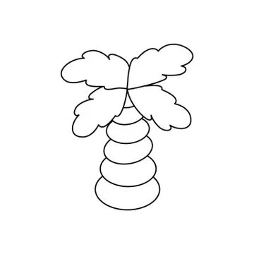 Palm tree icon -  black vector icon Stock Illustration