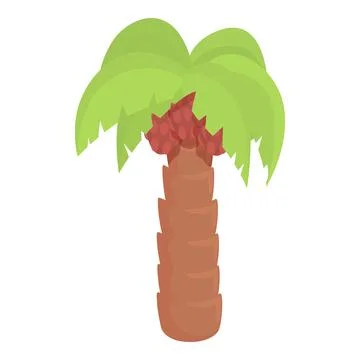 Palm tree icon cartoon vector. Food oil Ilustración de archivo