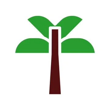 Palm tree icon. Concept of summer, vacation, and tropical travel. Stock Illustration
