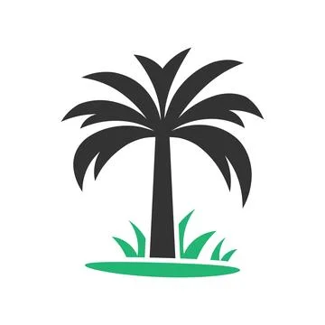 Palm tree icon logo design template isolated illustration Stock-Illustration