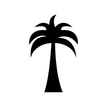 Palm tree icon logo design template isolated illustration Stock Illustration