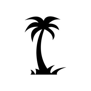 Palm tree icon logo design template isolated illustration Stock Illustration