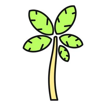 Palm tree icon representing summer and tropical vacation Ilustración de archivo
