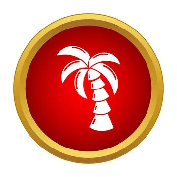 Palm tree icon representing tropical island summer vacation Illustrazione stock