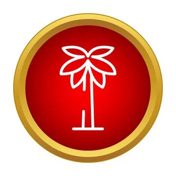 Palm tree icon representing tropical summer vacation Stock-Illustration