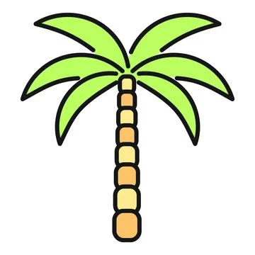 Palm tree icon representing tropical summer vacation イラスト素材