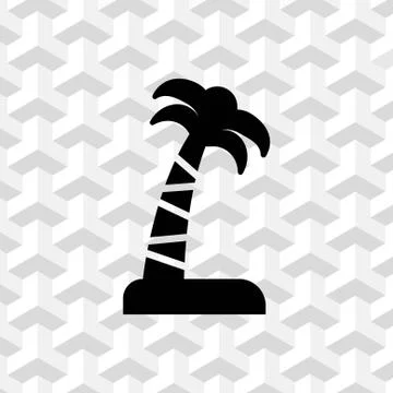 Palm tree icon stock vector illustration flat design Stock Illustration