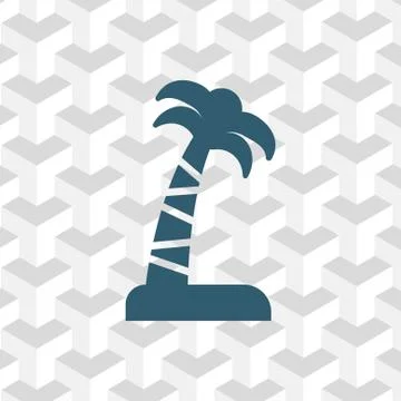Palm tree icon stock vector illustration flat design Ilustración de archivo