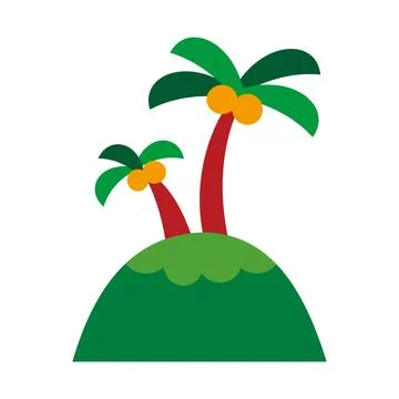 Palm tree icon. Summer vacation tropical and nature theme. Isolated design. イラスト素材