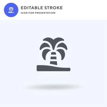 Palm Tree icon vector, filled flat sign, solid pictogram isolated on white, logo イラスト素材