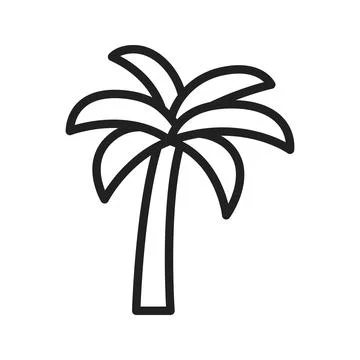 Palm Tree icon vector image. Suitable for mobile apps, web apps and print media. Stock Illustration