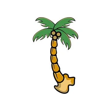 Palm tree icon vector isolated on white background for your web 스톡 일러스트