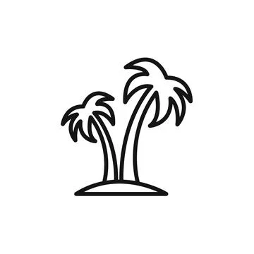 Palm tree icon vector set collection for web Stock Illustration