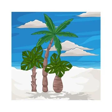 Palm Tree Illustration Stock Illustration