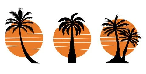 Palm tree image vector Illustrazione stock