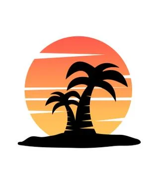 Palm tree image vector illustration Stock Illustration