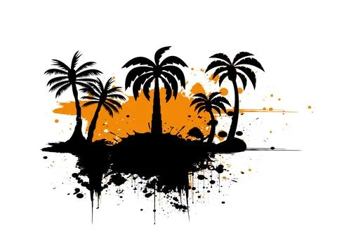 Palm tree image vector illustration Stock Illustration
