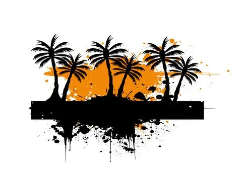 Palm tree image vector illustration Stock Illustration