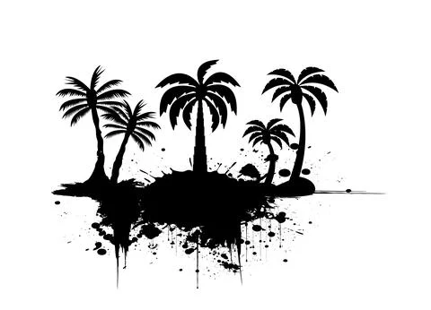 Palm tree image vector illustration Illustrazione stock