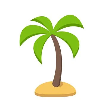 Palm tree isolated on white background Stock Illustration