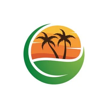 Palm tree leaf  illustration 스톡 일러스트