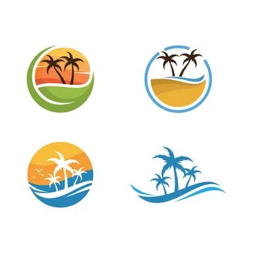 Palm tree leaf  illustration Stock Illustration