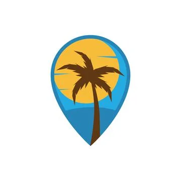 Palm tree leaf  illustration Stock Illustration