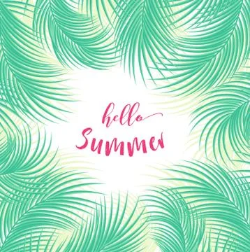 Palm tree leaves Stock Illustration