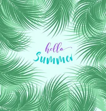 Palm tree leaves Stock Illustration