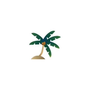 Palm tree logo design concept vector Stock Illustration