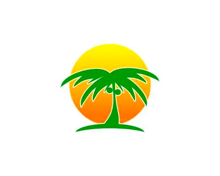 Palm tree logo Stock Illustration