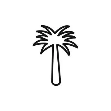 Palm tree logo sign vector outline Stock-Illustration