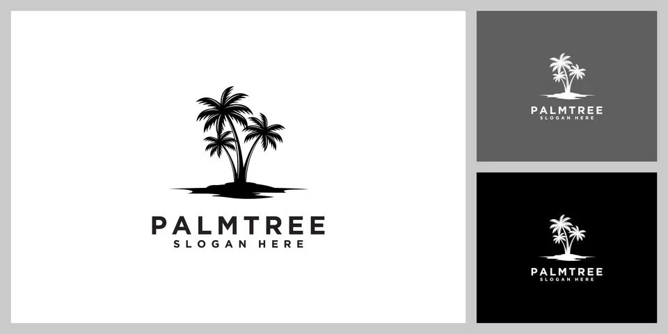 Palm tree logo vector design template Stock Illustration