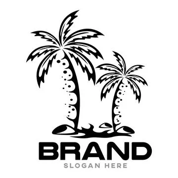 Palm tree logo. Vector illustration Stock Illustration