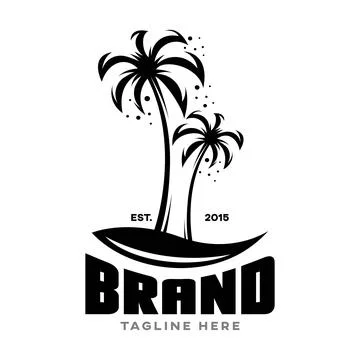 Palm tree logo. Vector illustration Illustration