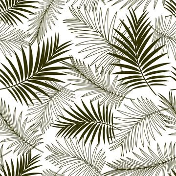 Palm tree monochrome pattern Stock Illustration