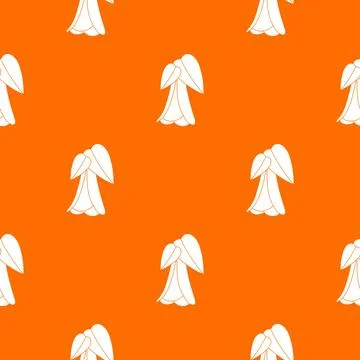 Palm tree pattern orange Stock Illustration