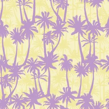 Palm tree pattern. Seamless hand drawn textures on exotic trendy background. Stock-Illustration