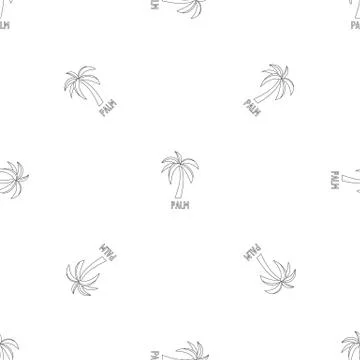 Palm tree pattern seamless vector 스톡 일러스트