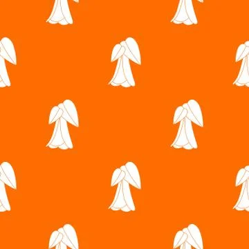 Palm tree pattern vector orange イラスト素材