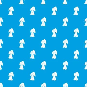 Palm tree pattern vector seamless blue Stock Illustration