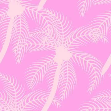Palm tree pink pattern. Stock Illustration