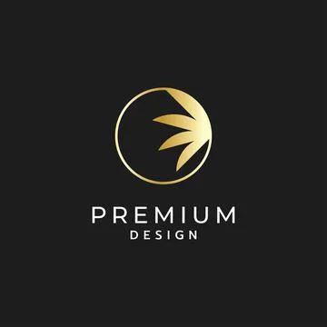 Palm tree premium logo design Stock Illustration