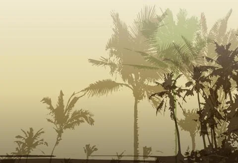 Palm tree print Stock-Illustration