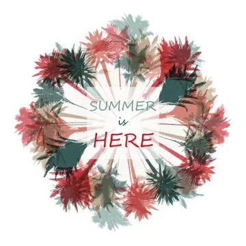 Palm tree print Stockillustratie